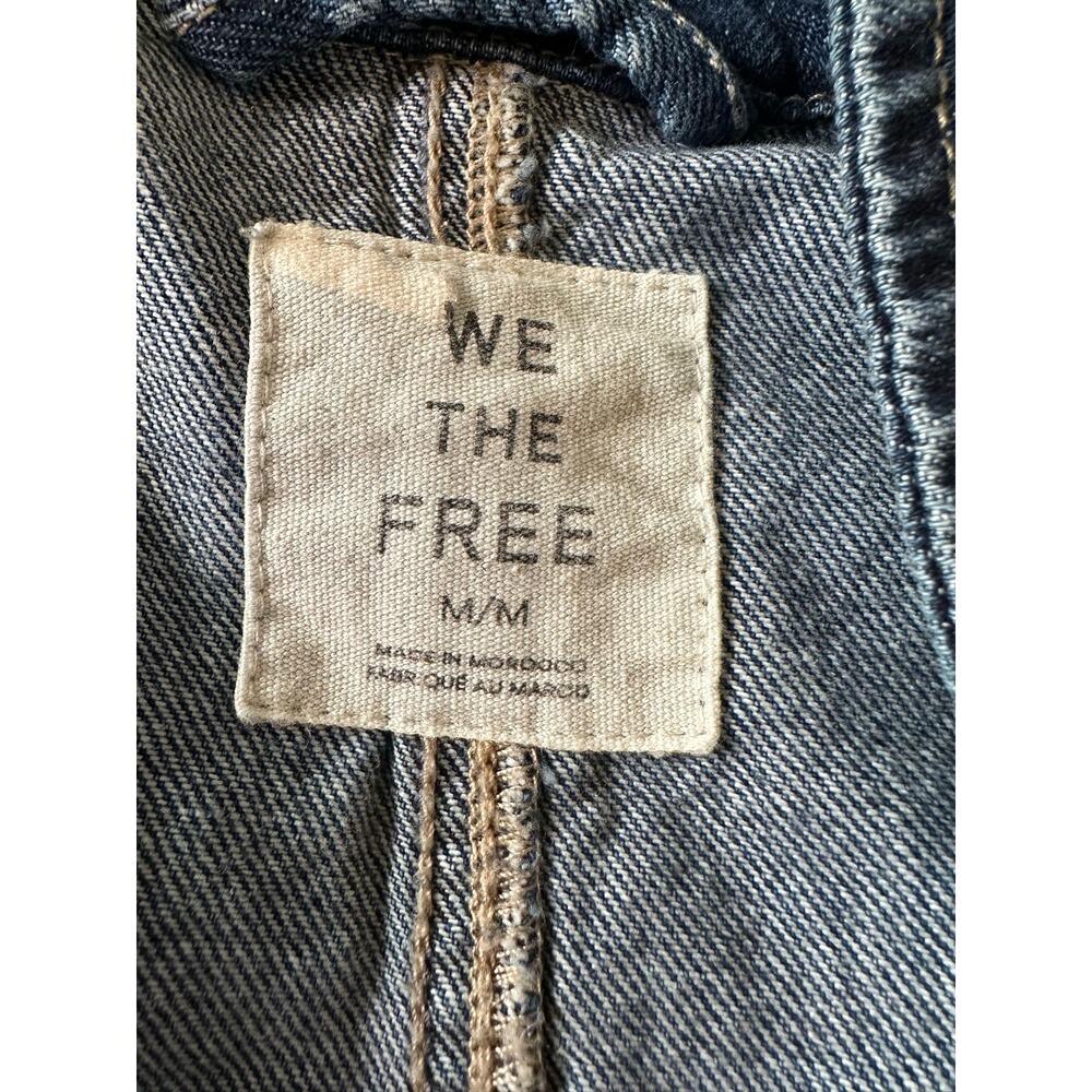 Free People Imogene Denim Officer Jacket in Ensign Wash Medium Military Denim - Picture 15 of 16